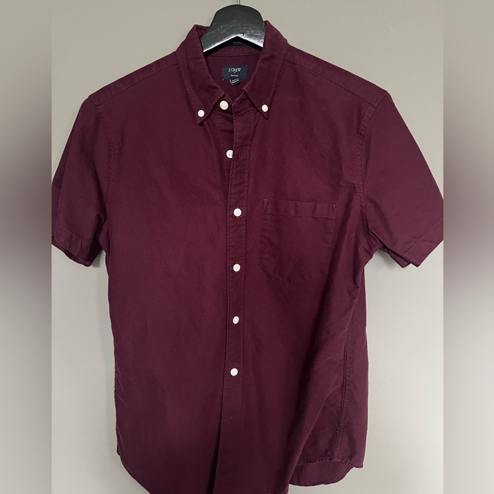 J.Crew Men's Oxford Short Sleeve  Button Down Shirt, S
